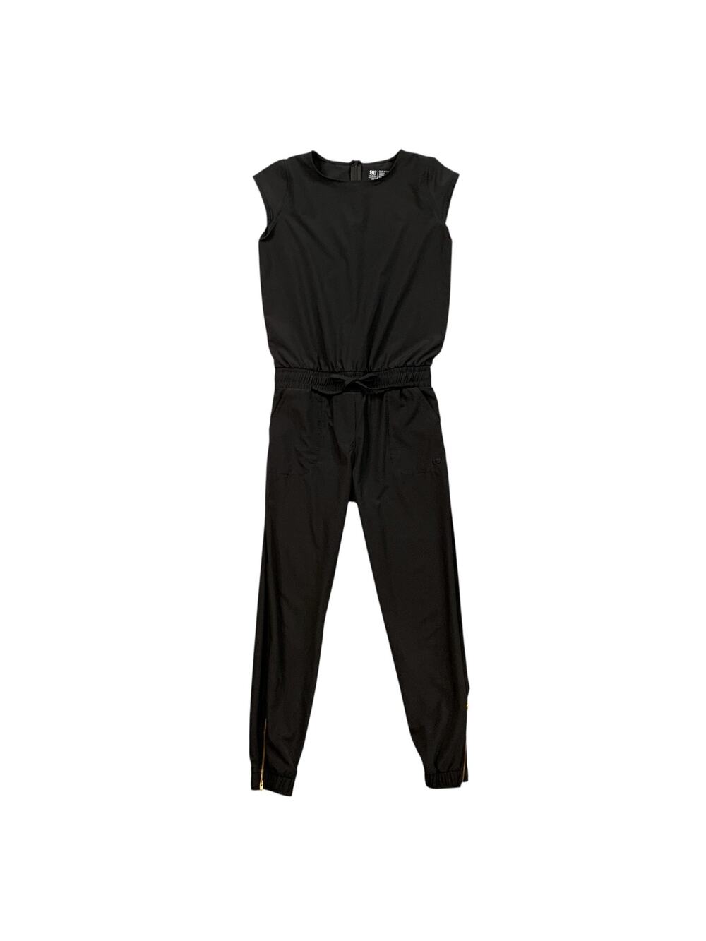 Albion Fit Jumpsuit Womens XS Extra Small Black Jetsetter Elastic Drawstring